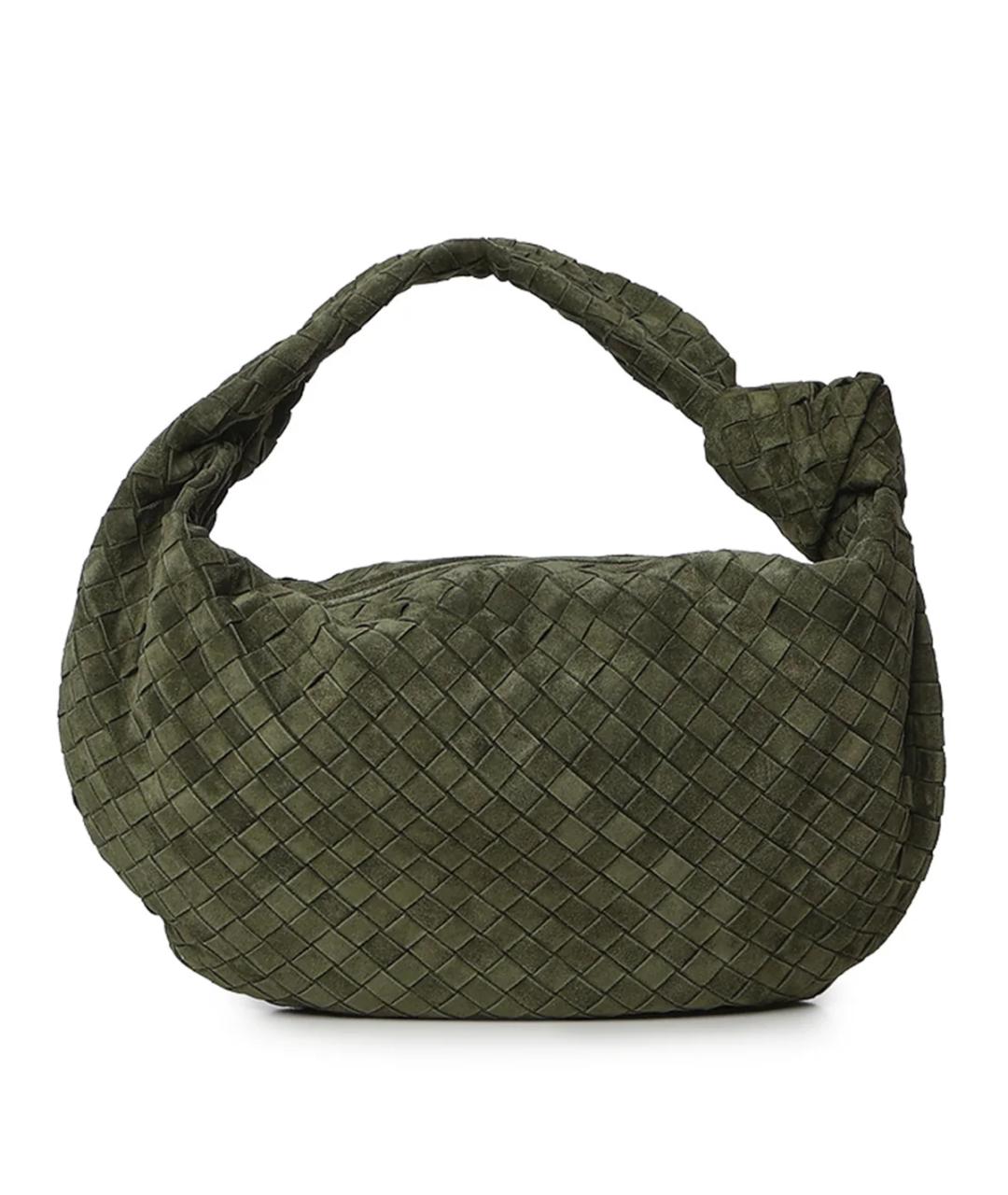 BOTTEGA VENETA Зеленая замшевая сумка через плечо, фото 5