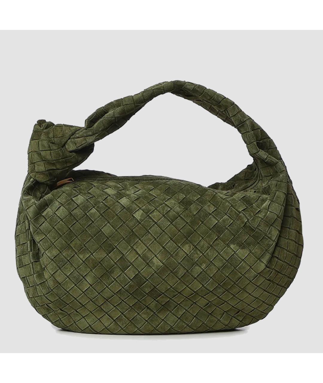 BOTTEGA VENETA Зеленая замшевая сумка через плечо, фото 2