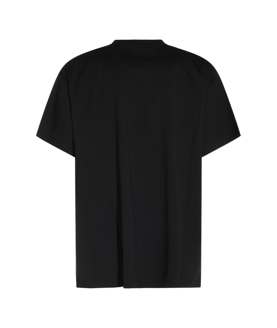 BALENCIAGA Черная хлопковая футболка, фото 2