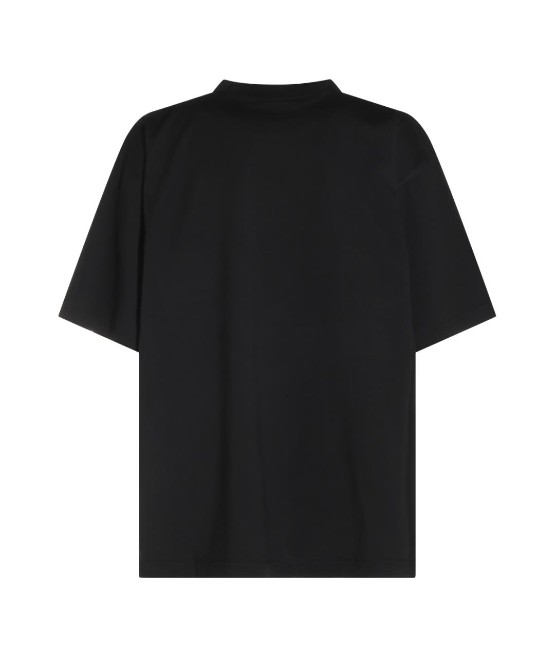 BALENCIAGA Черная хлопковая футболка, фото 2