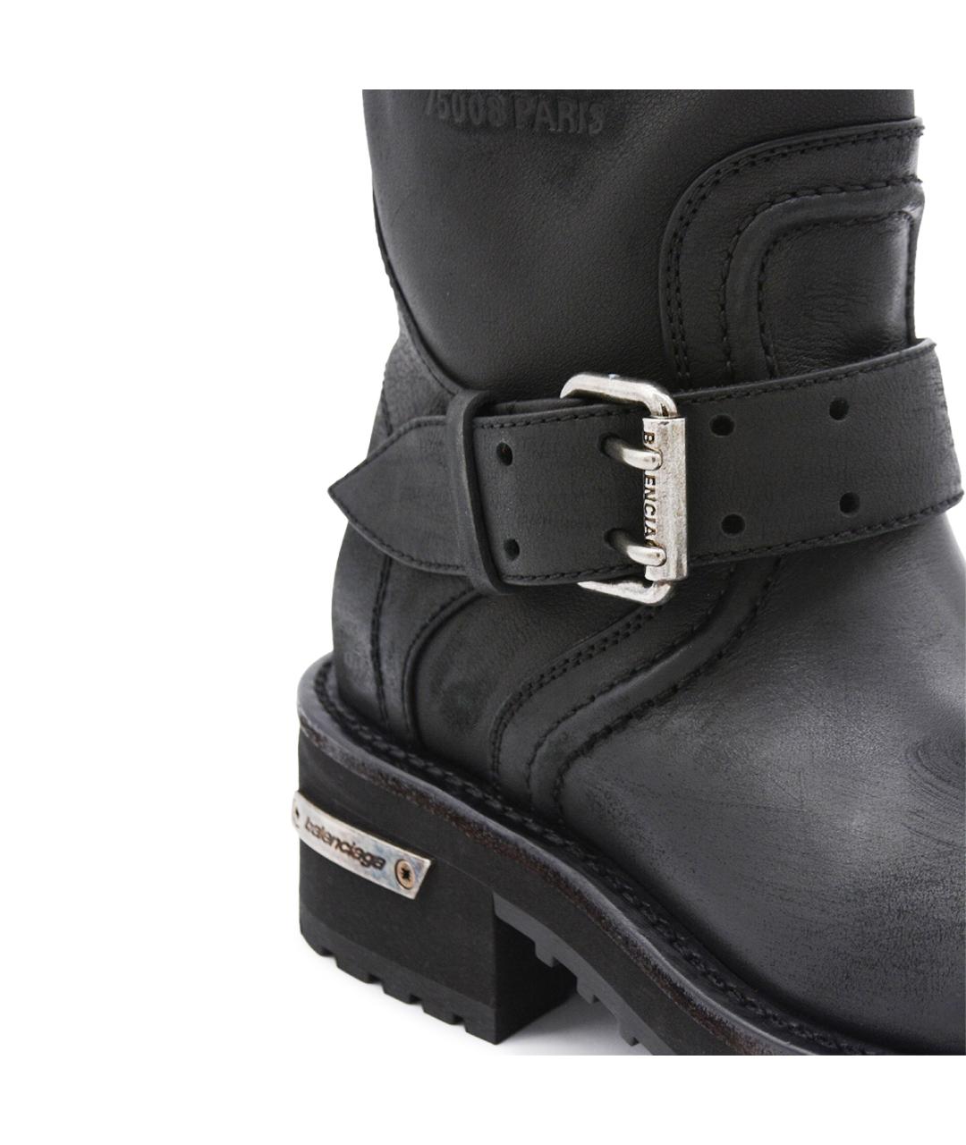 BALENCIAGA Черные кожаные сапоги, фото 7