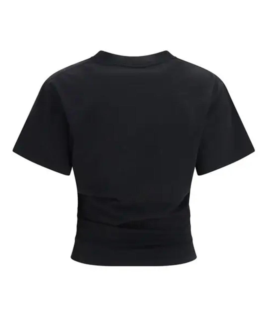 BALENCIAGA Черная хлопковая футболка, фото 2