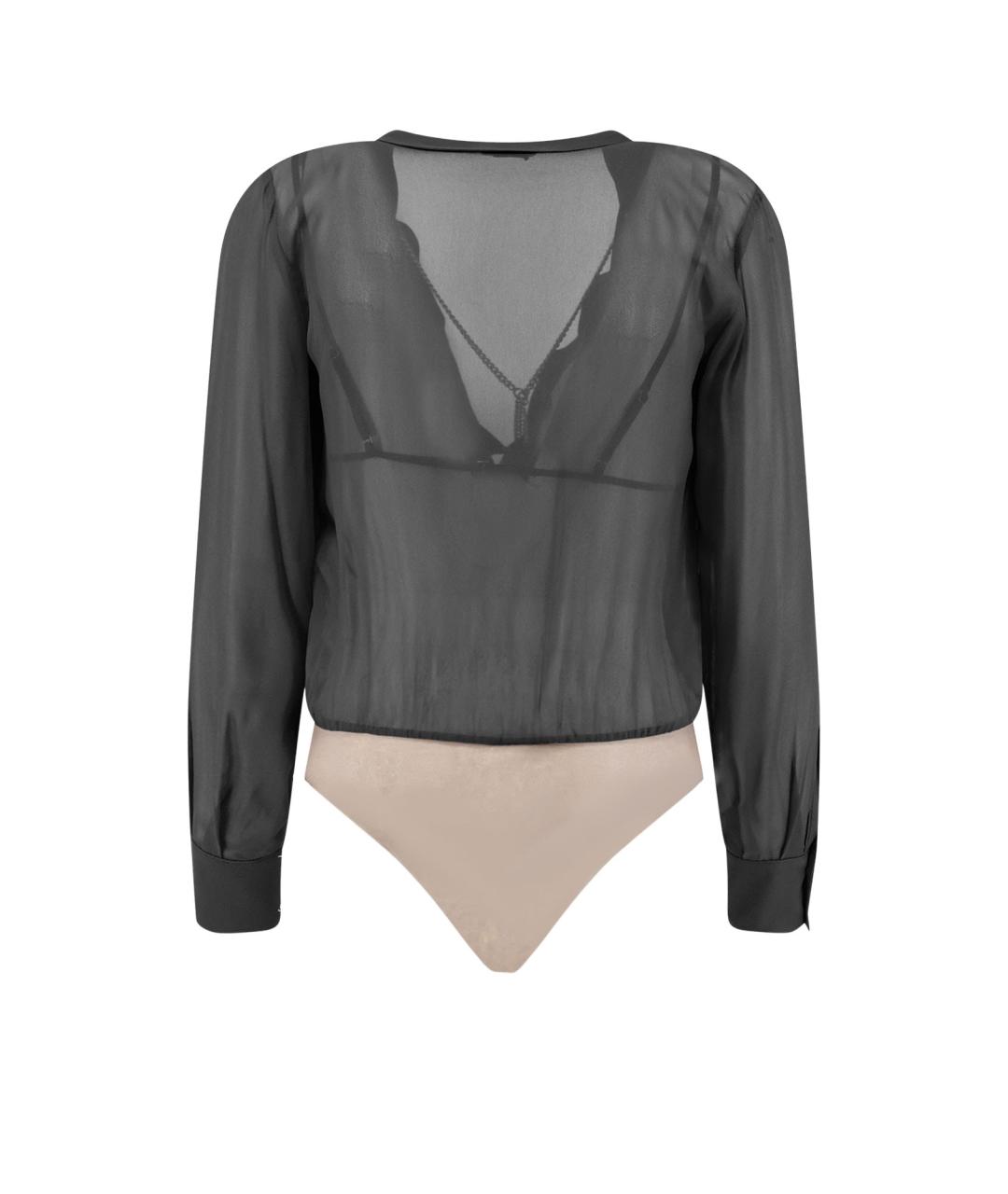 ELISABETTA FRANCHI Черное вискозное боди, фото 2