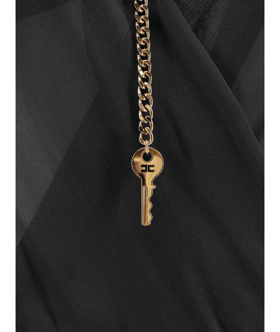 ELISABETTA FRANCHI Черное вискозное боди, фото 3