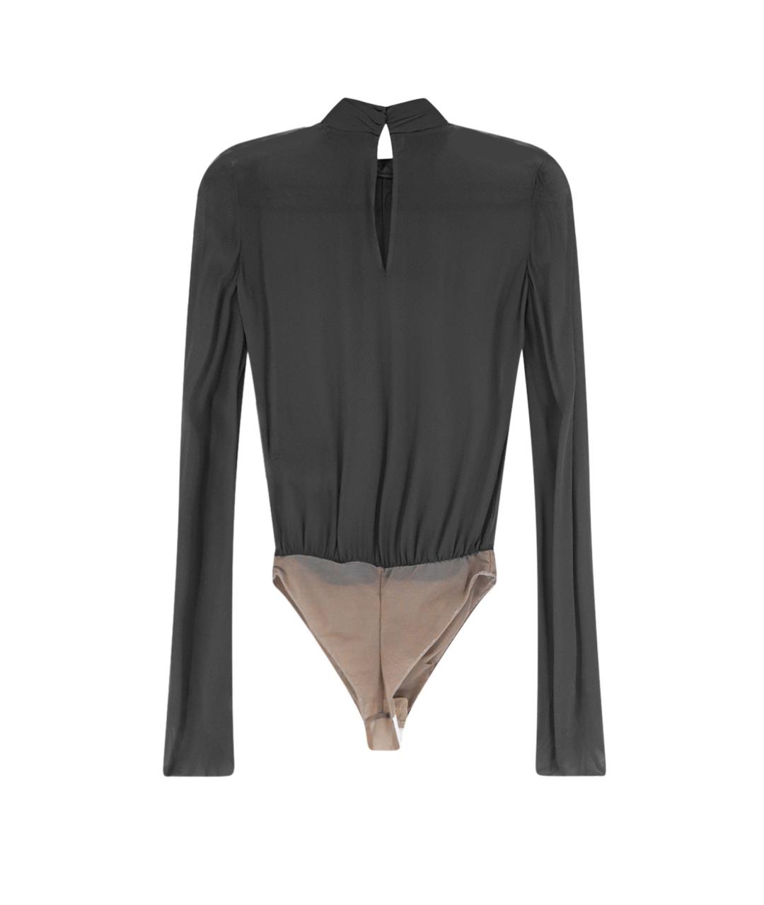 ELISABETTA FRANCHI Черное вискозное боди, фото 2