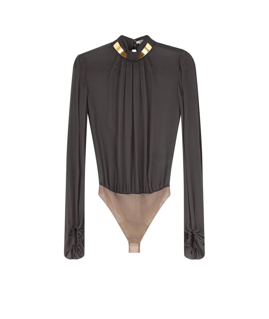 ELISABETTA FRANCHI Черное вискозное боди, фото 1