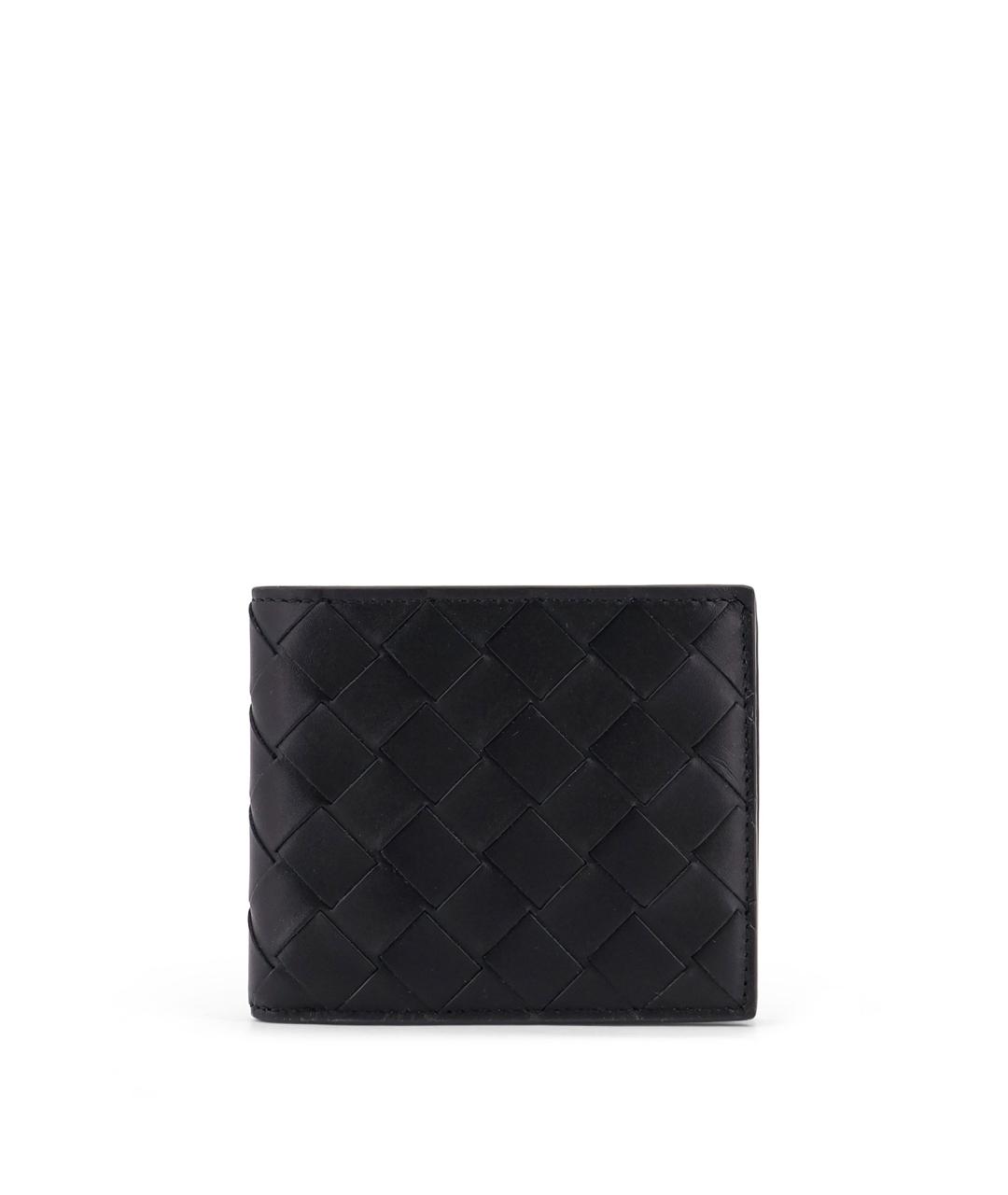BOTTEGA VENETA Черный кожаный кошелек, фото 1