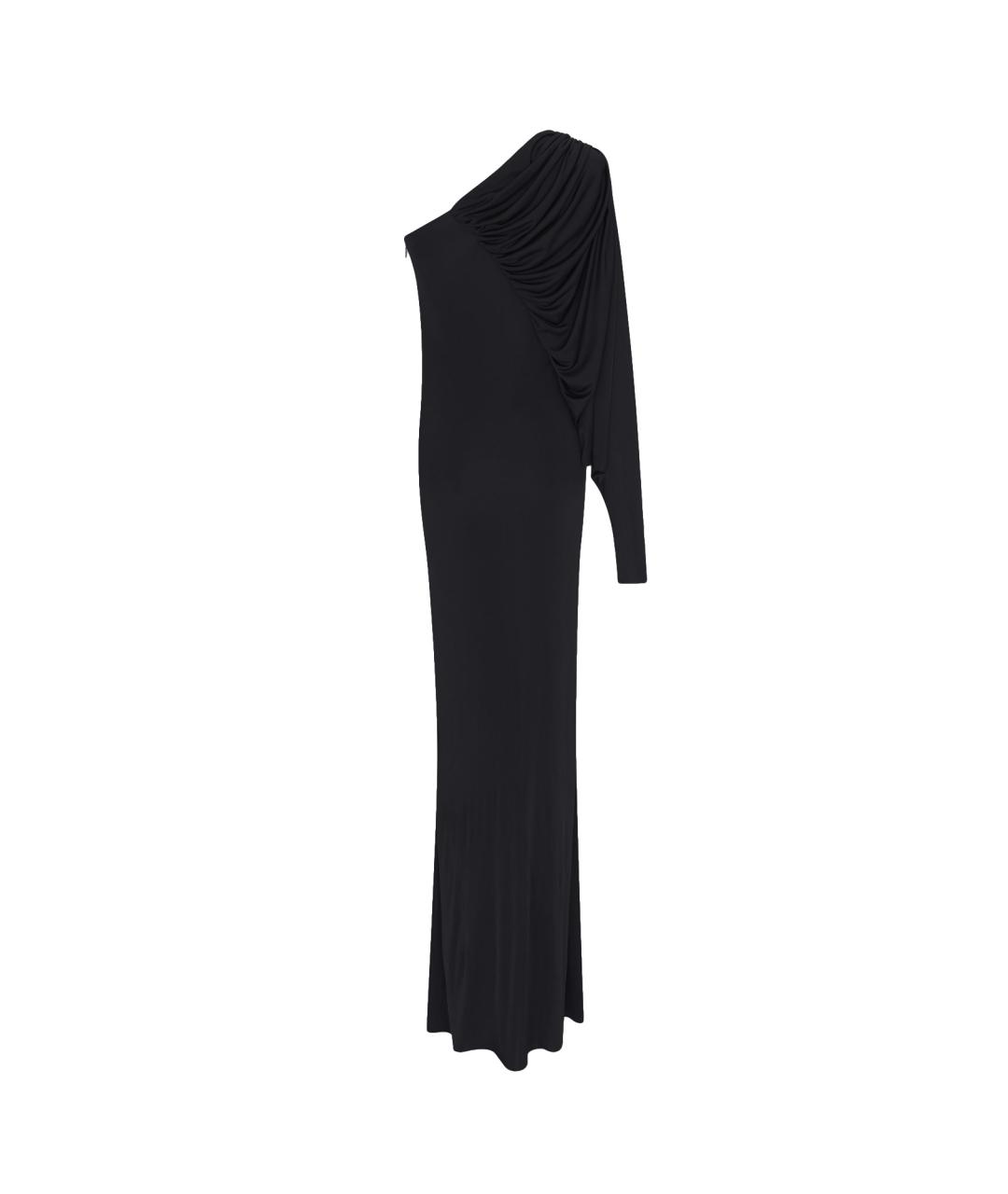 SAINT LAURENT Черное вискозное вечернее платье, фото 2