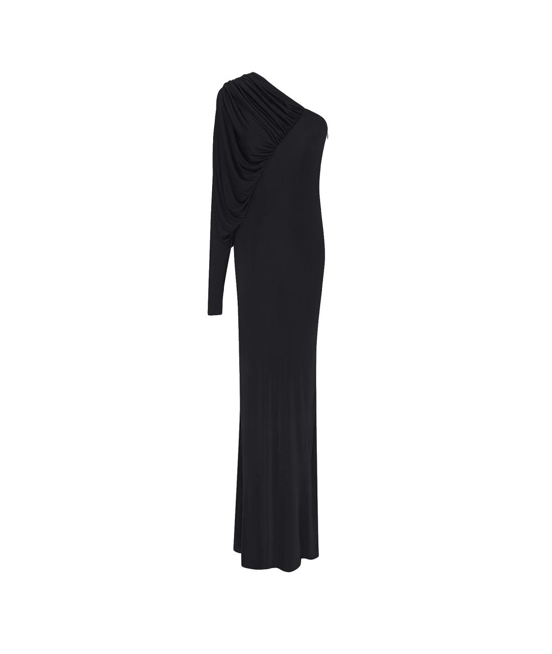SAINT LAURENT Черное вискозное вечернее платье, фото 1