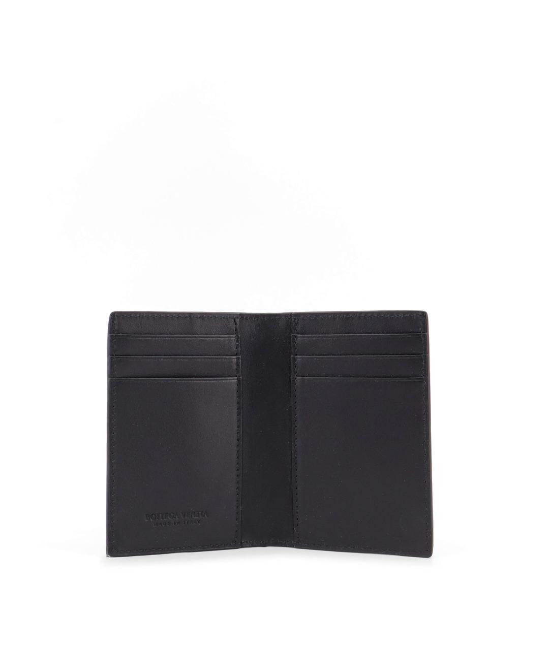 BOTTEGA VENETA Черный кожаный кошелек, фото 3