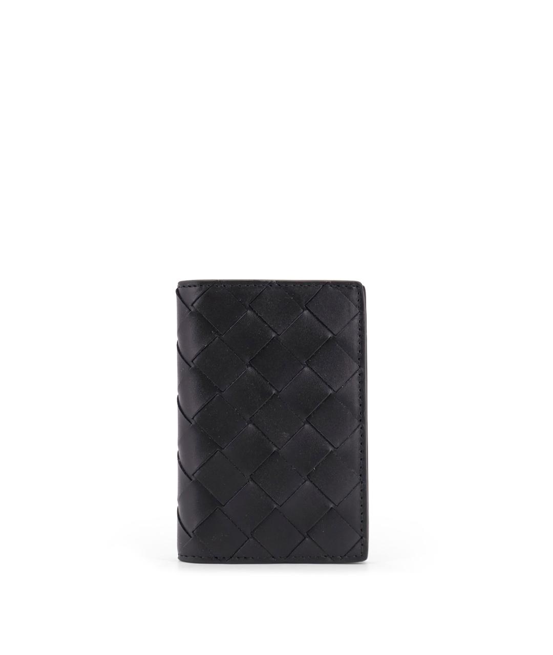BOTTEGA VENETA Черный кожаный кошелек, фото 1