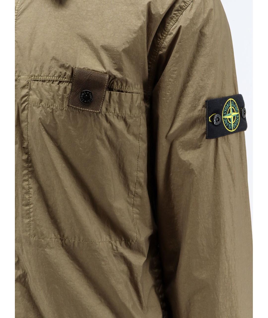 STONE ISLAND Хаки полиамидовая куртка, фото 3