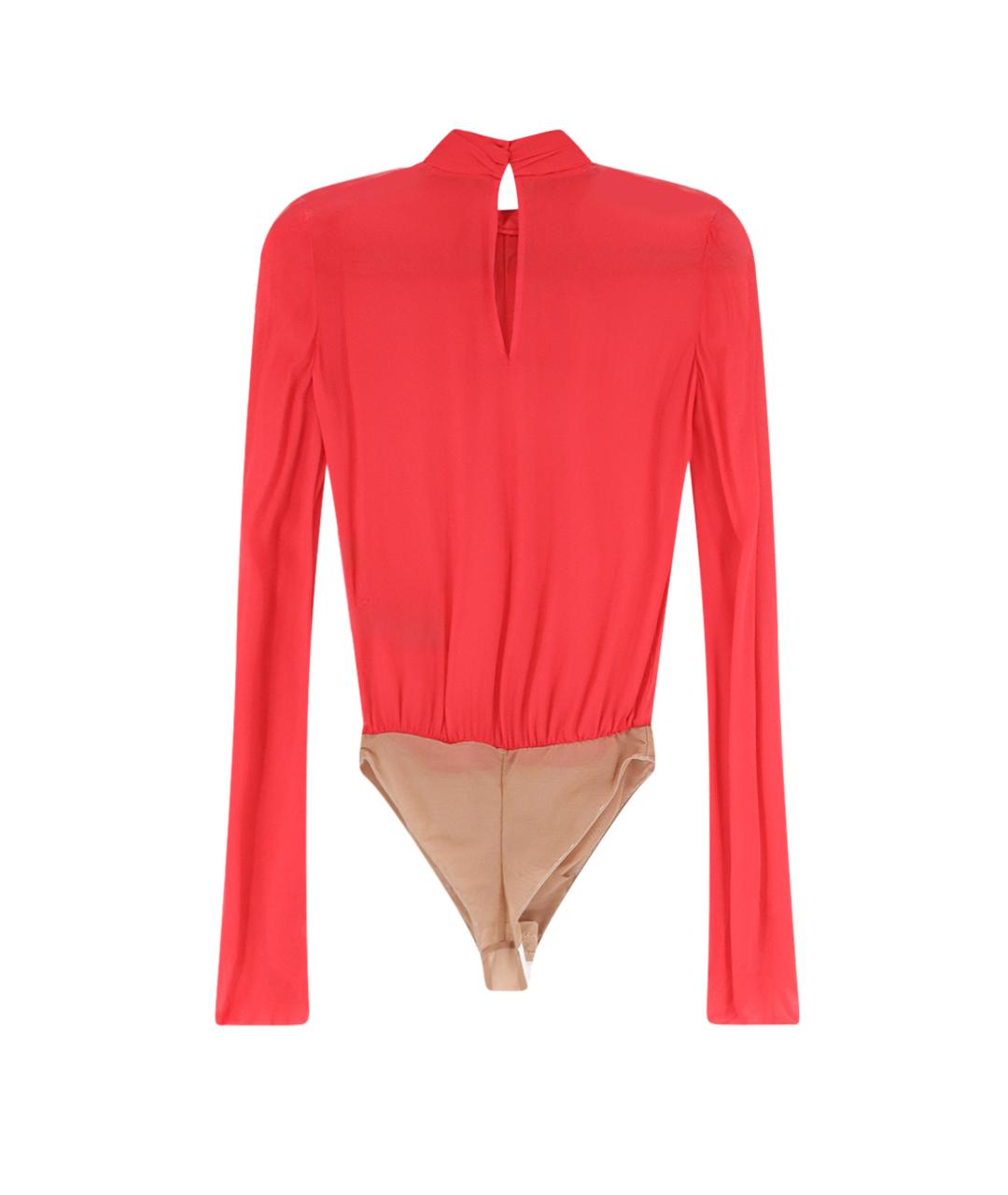ELISABETTA FRANCHI Красное вискозное боди, фото 2