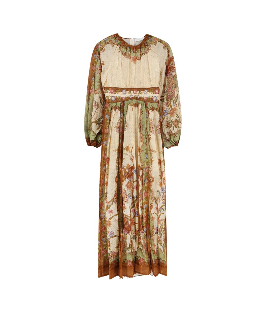 ZIMMERMANN Хаки хлопковое платье, фото 1