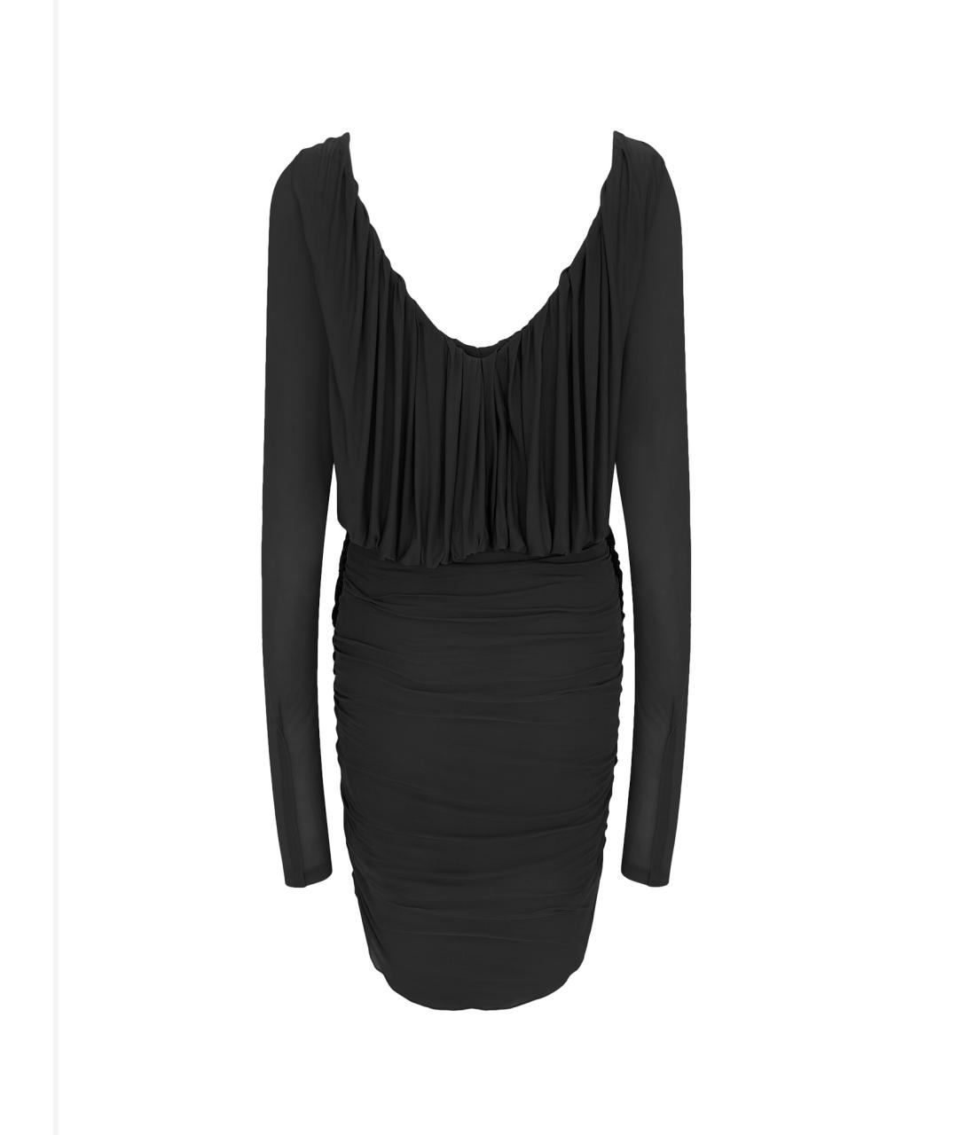 SAINT LAURENT Черное вискозное коктейльное платье, фото 2