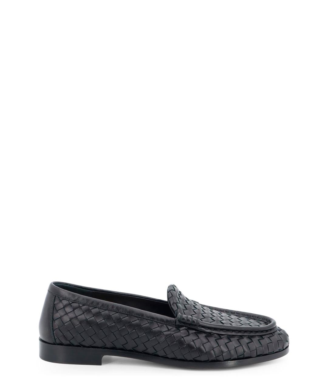 BOTTEGA VENETA Черные кожаные лоферы, фото 1