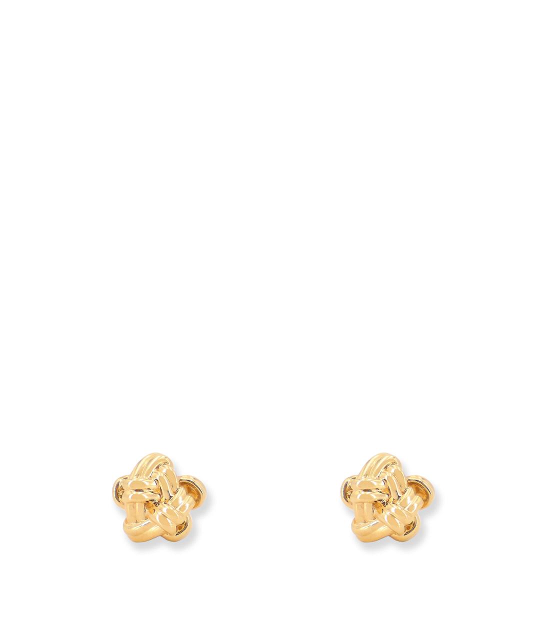 BOTTEGA VENETA Золотые латунные серьги, фото 1