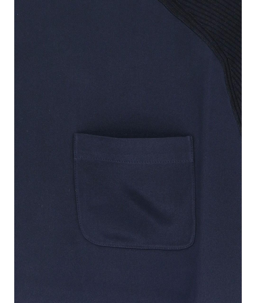 MAX MARA Синяя шелковая футболка, фото 3