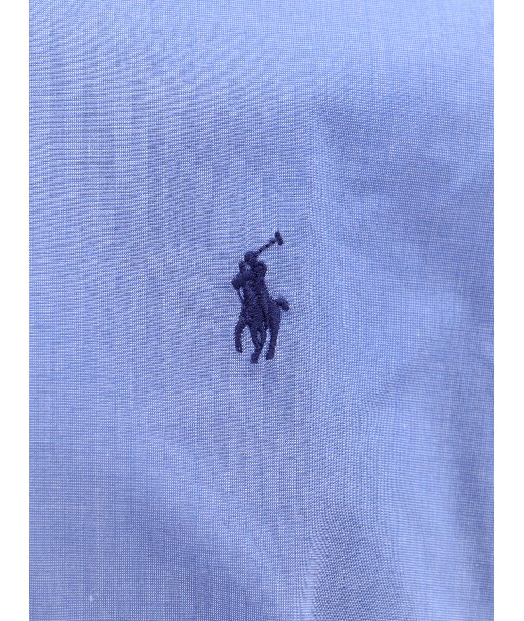 POLO RALPH LAUREN Синяя хлопковая классическая рубашка, фото 3