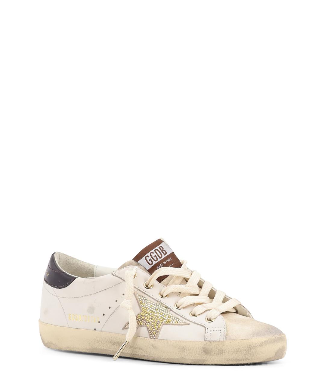GOLDEN GOOSE Белые кожаные кеды, фото 2