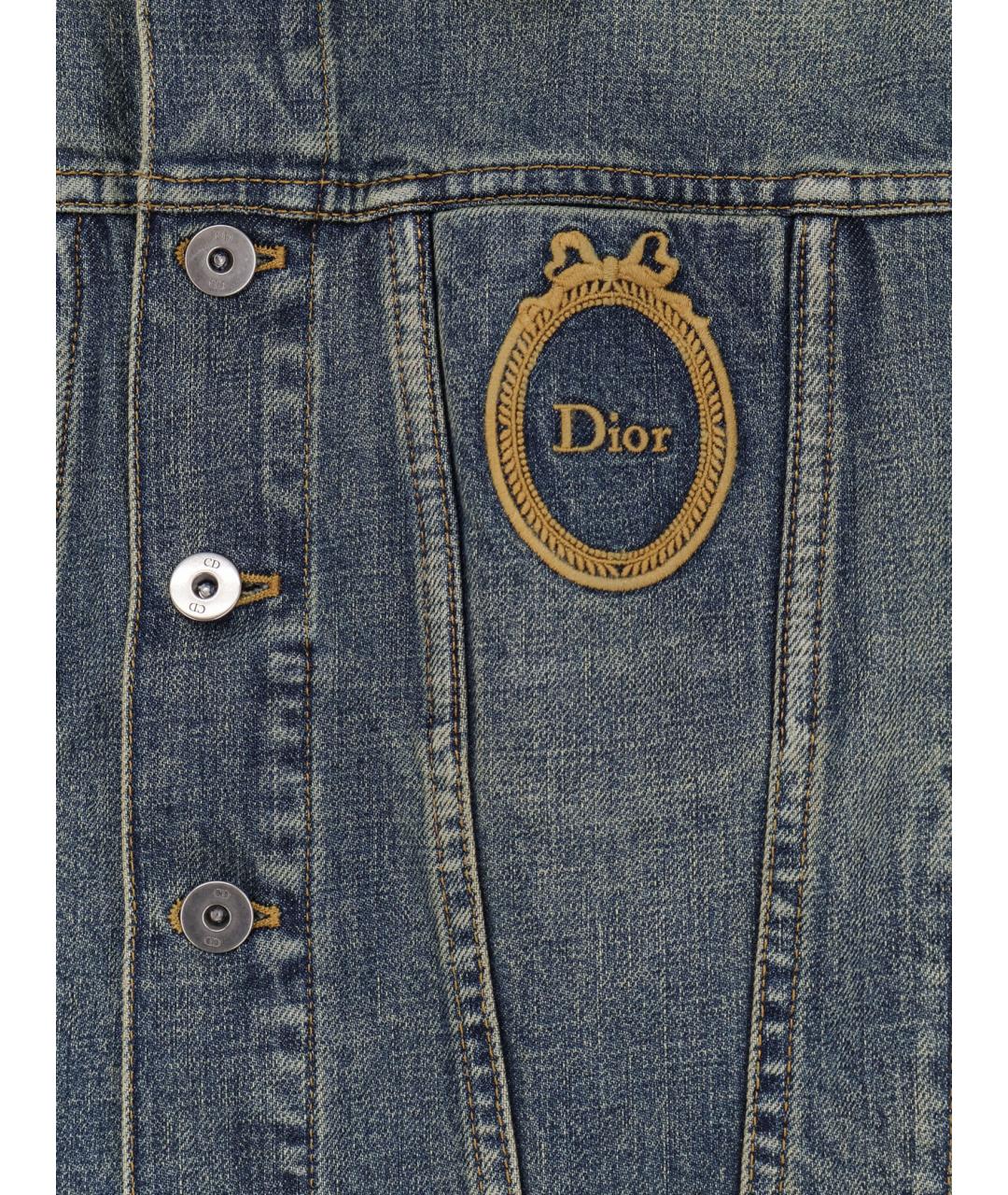 CHRISTIAN DIOR Синяя хлопковая куртка, фото 3