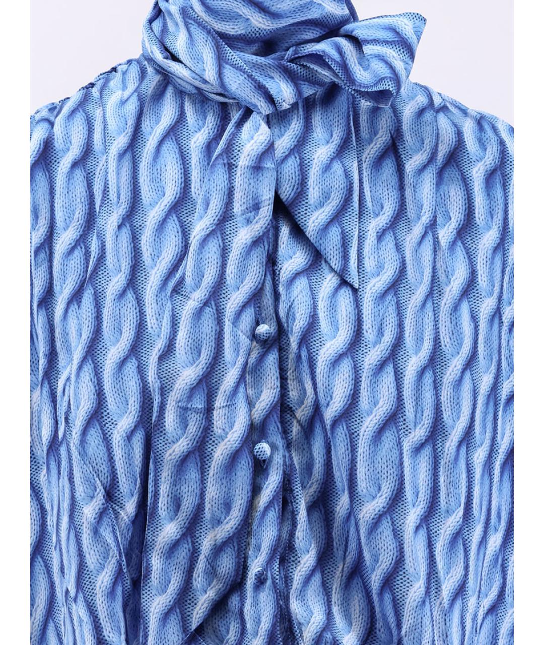 BALENCIAGA Синее полиэстеровое платье, фото 3