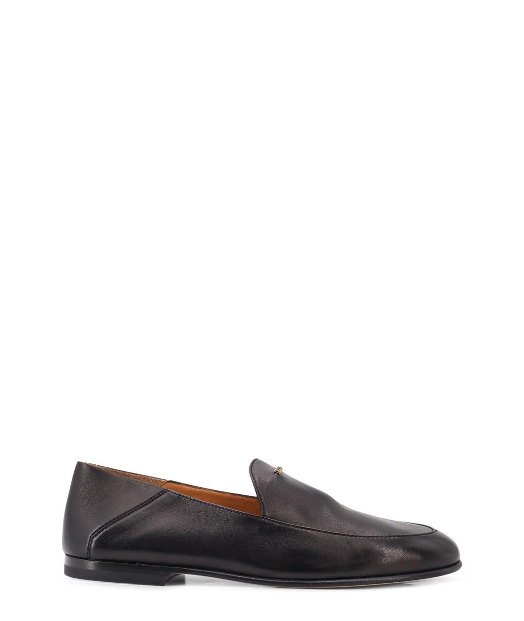 TOD'S Черные кожаные лоферы, фото 1
