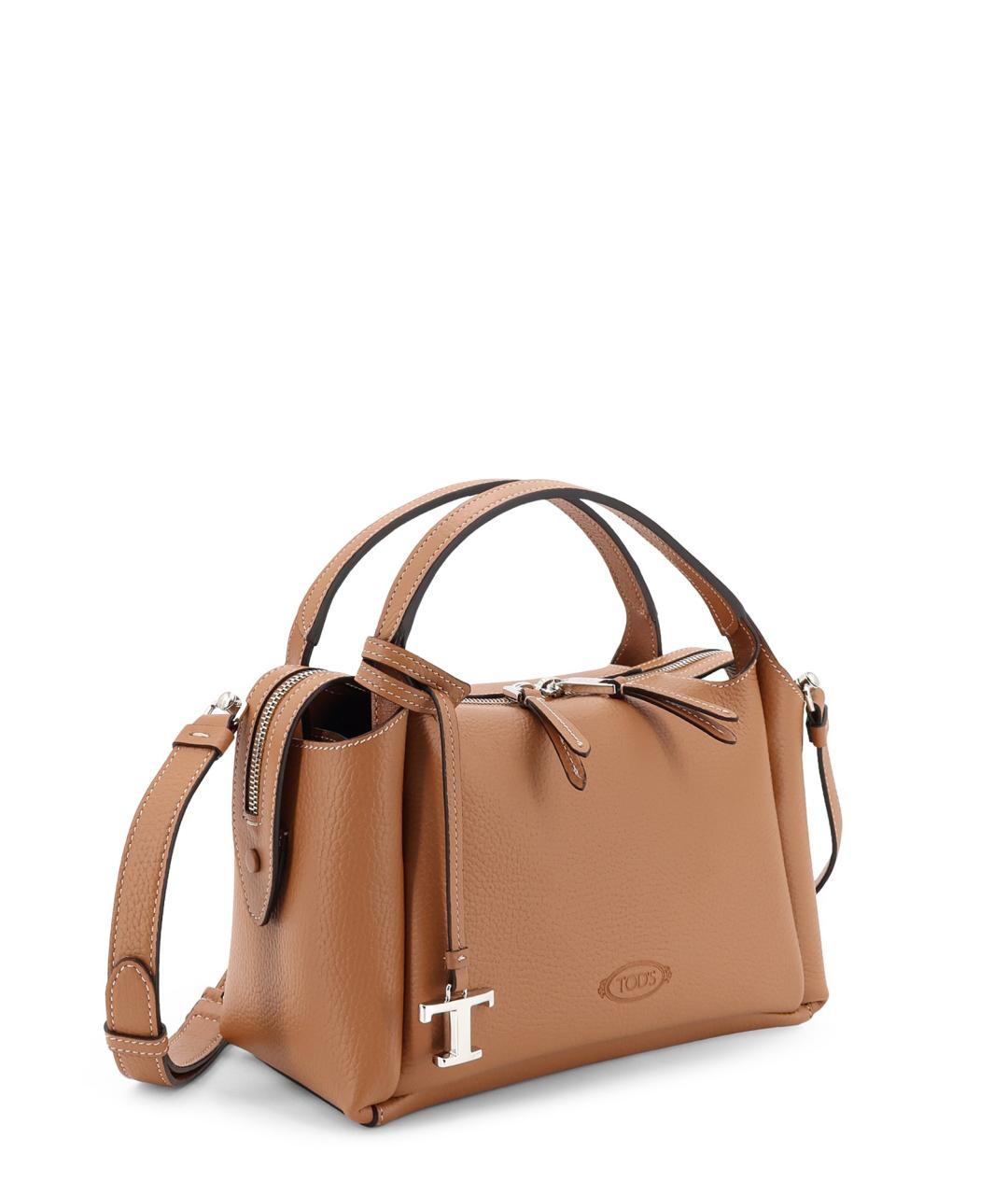 TOD'S Коричневая кожаная сумка через плечо, фото 3