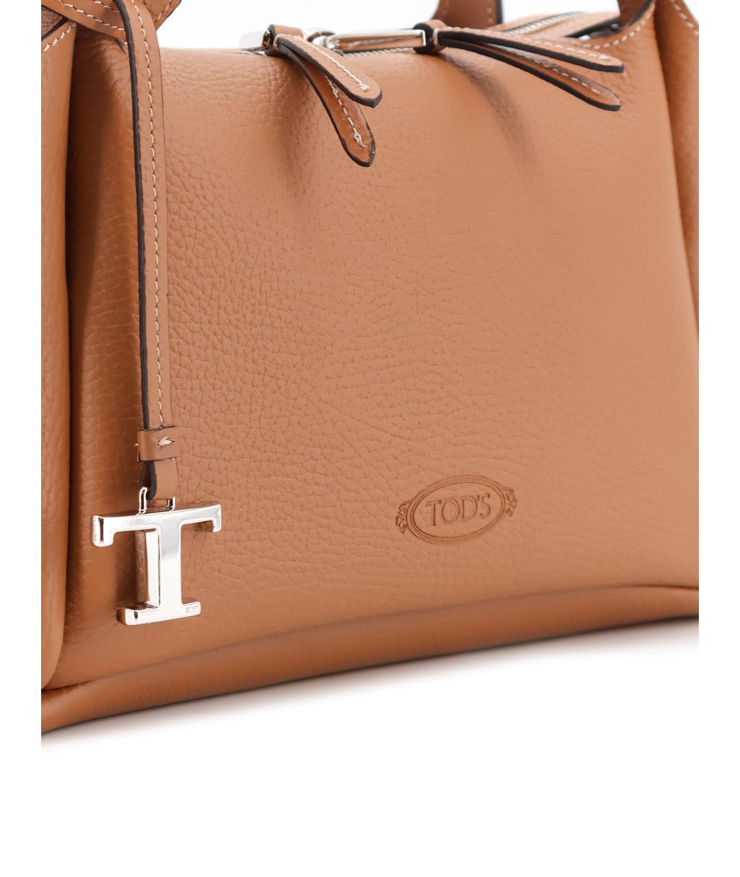 TOD'S Коричневая кожаная сумка через плечо, фото 5