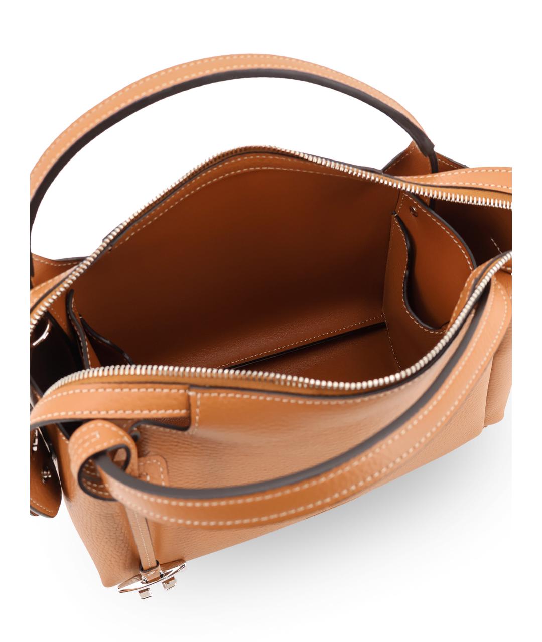 TOD'S Коричневая кожаная сумка через плечо, фото 4