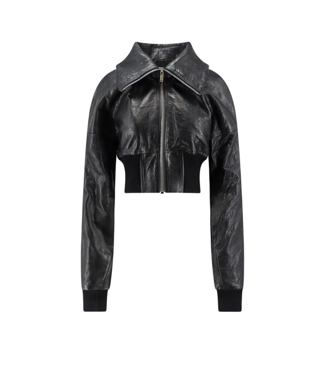 RICK OWENS Черная кожаная куртка, фото 1