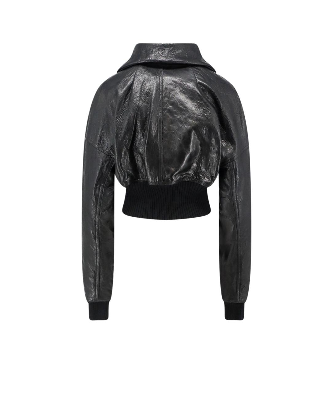 RICK OWENS Черная кожаная куртка, фото 2