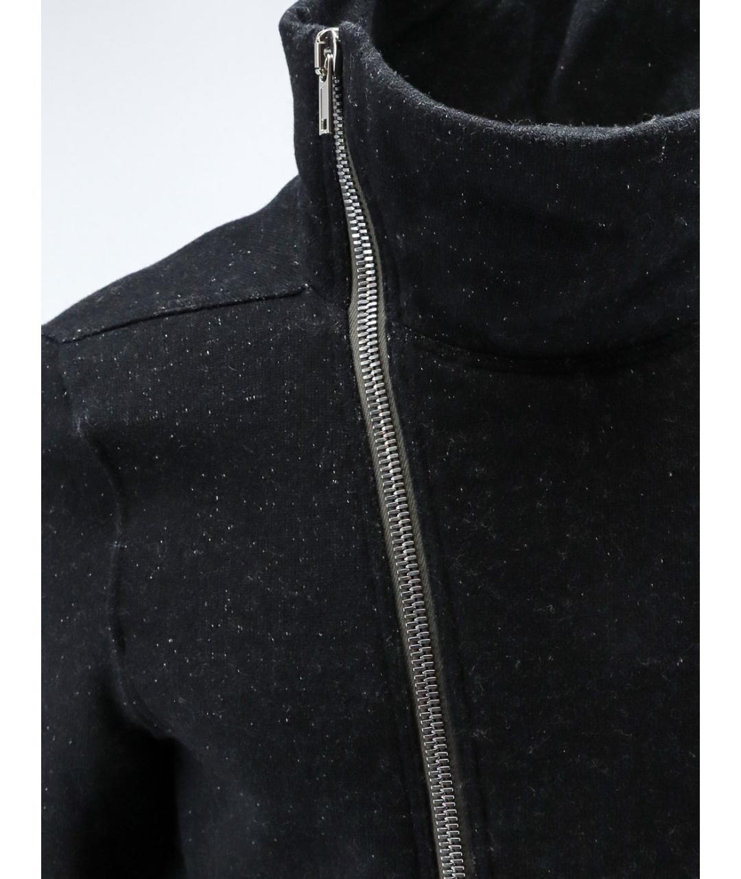RICK OWENS Черный хлопковый кардиган, фото 3
