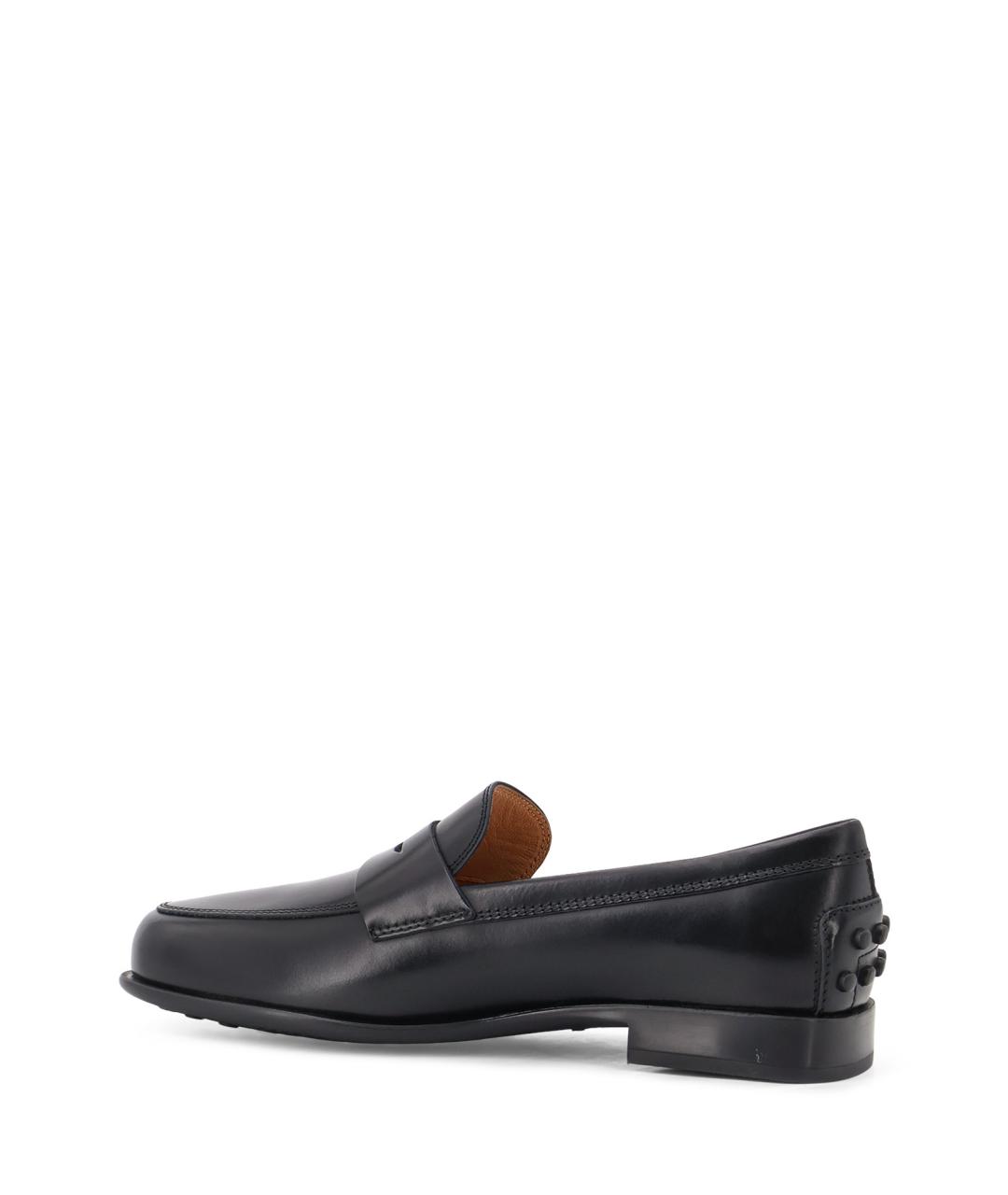 TOD'S Черные кожаные лоферы, фото 3