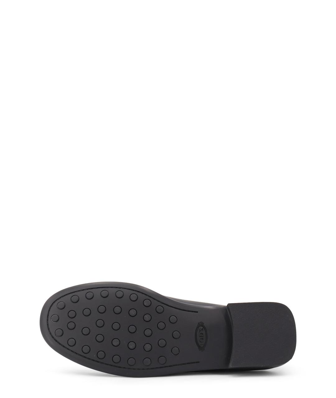 TOD'S Черные кожаные лоферы, фото 4