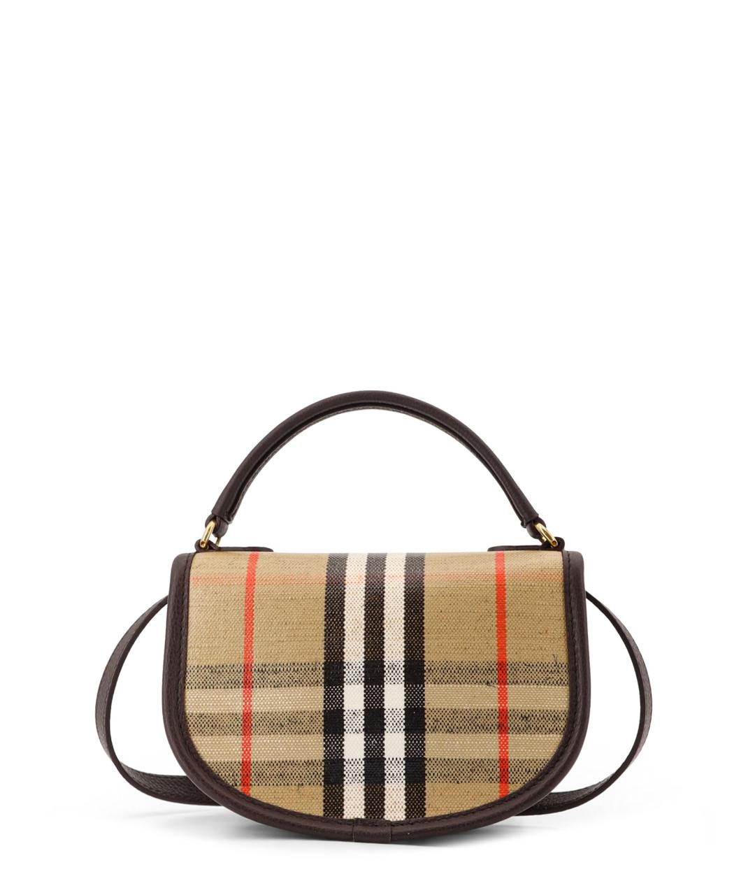 BURBERRY Бежевая льняная сумка через плечо, фото 2