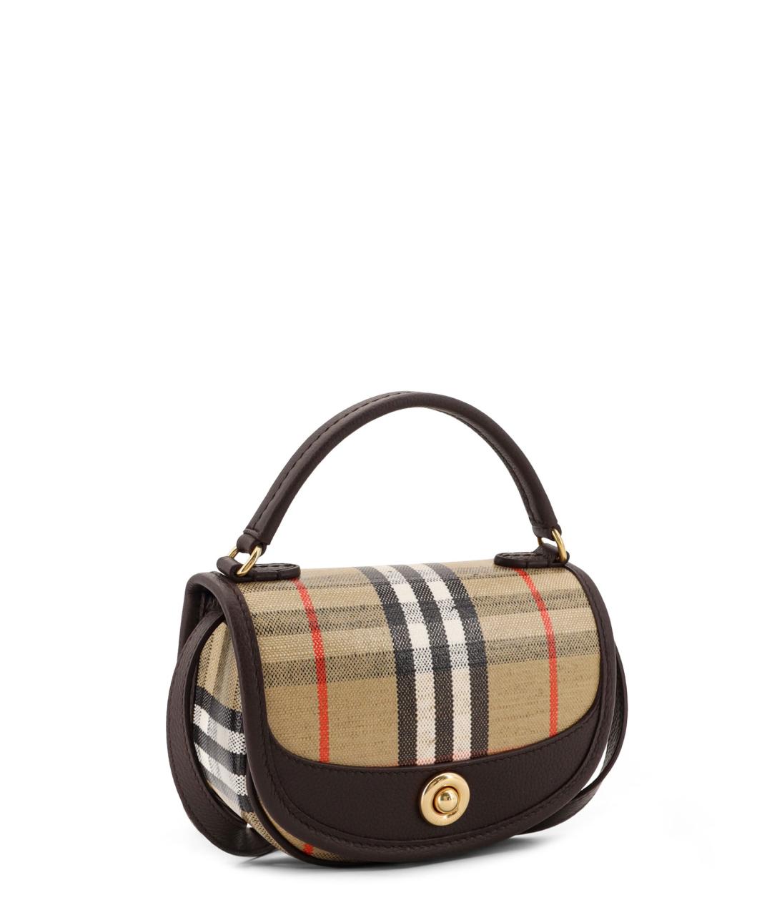 BURBERRY Бежевая льняная сумка через плечо, фото 3