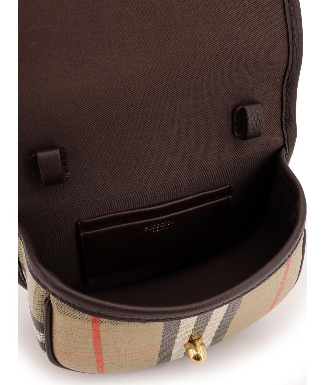 BURBERRY Бежевая льняная сумка через плечо, фото 4