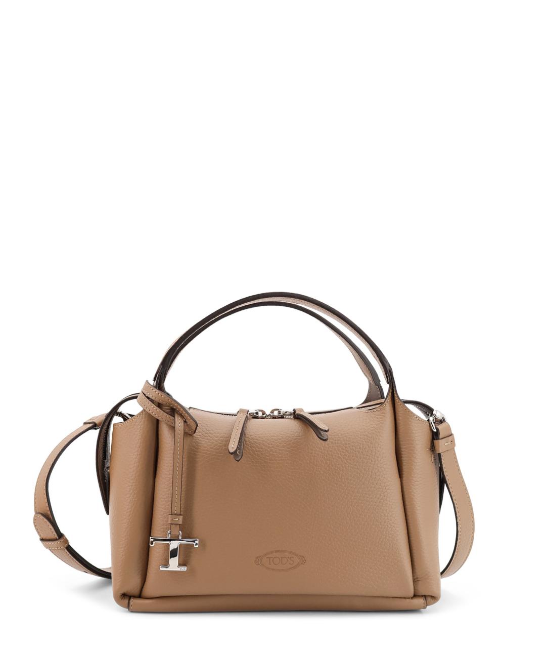 TOD'S Коричневая кожаная сумка через плечо, фото 1