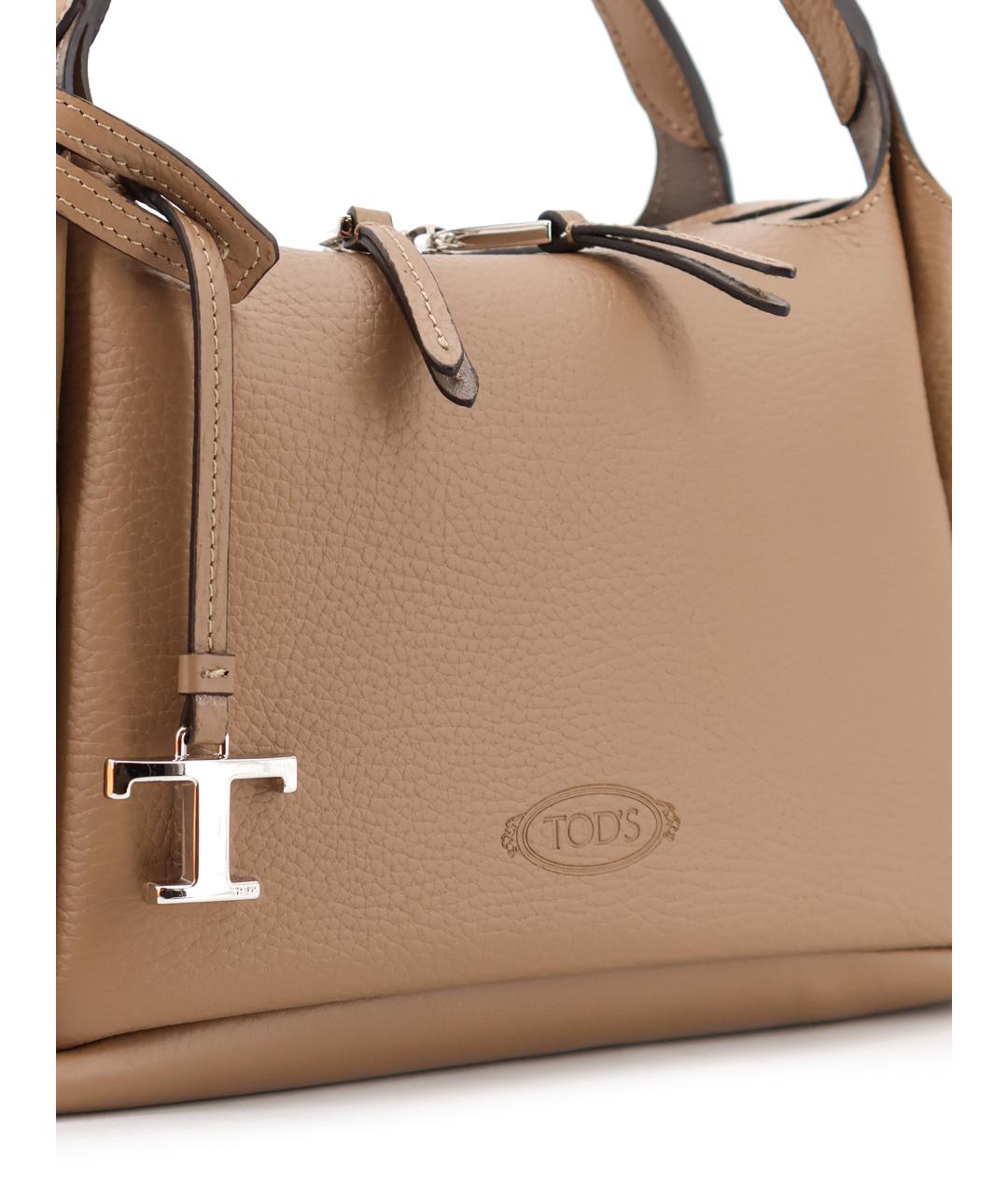 TOD'S Коричневая кожаная сумка через плечо, фото 5