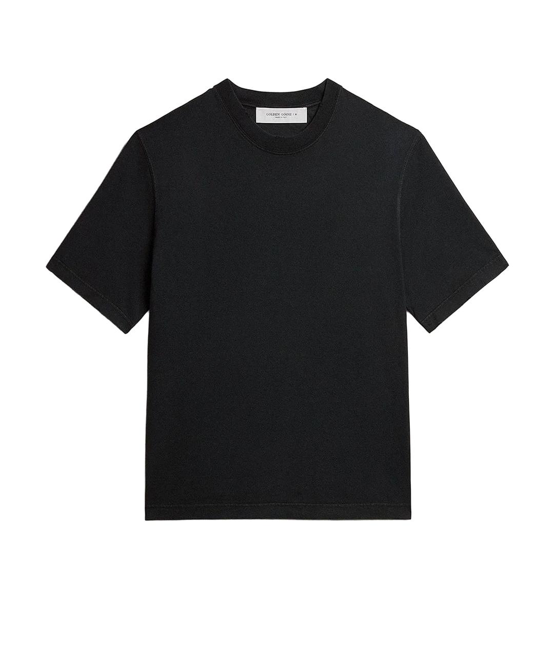GOLDEN GOOSE Черная хлопковая футболка, фото 1