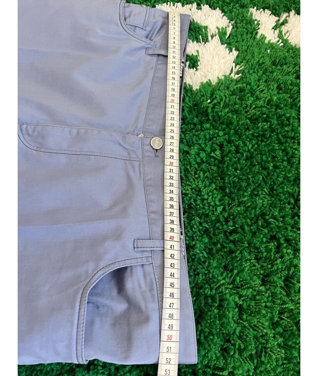 ZILLI Голубые хлопко-эластановые брюки чинос, фото 6