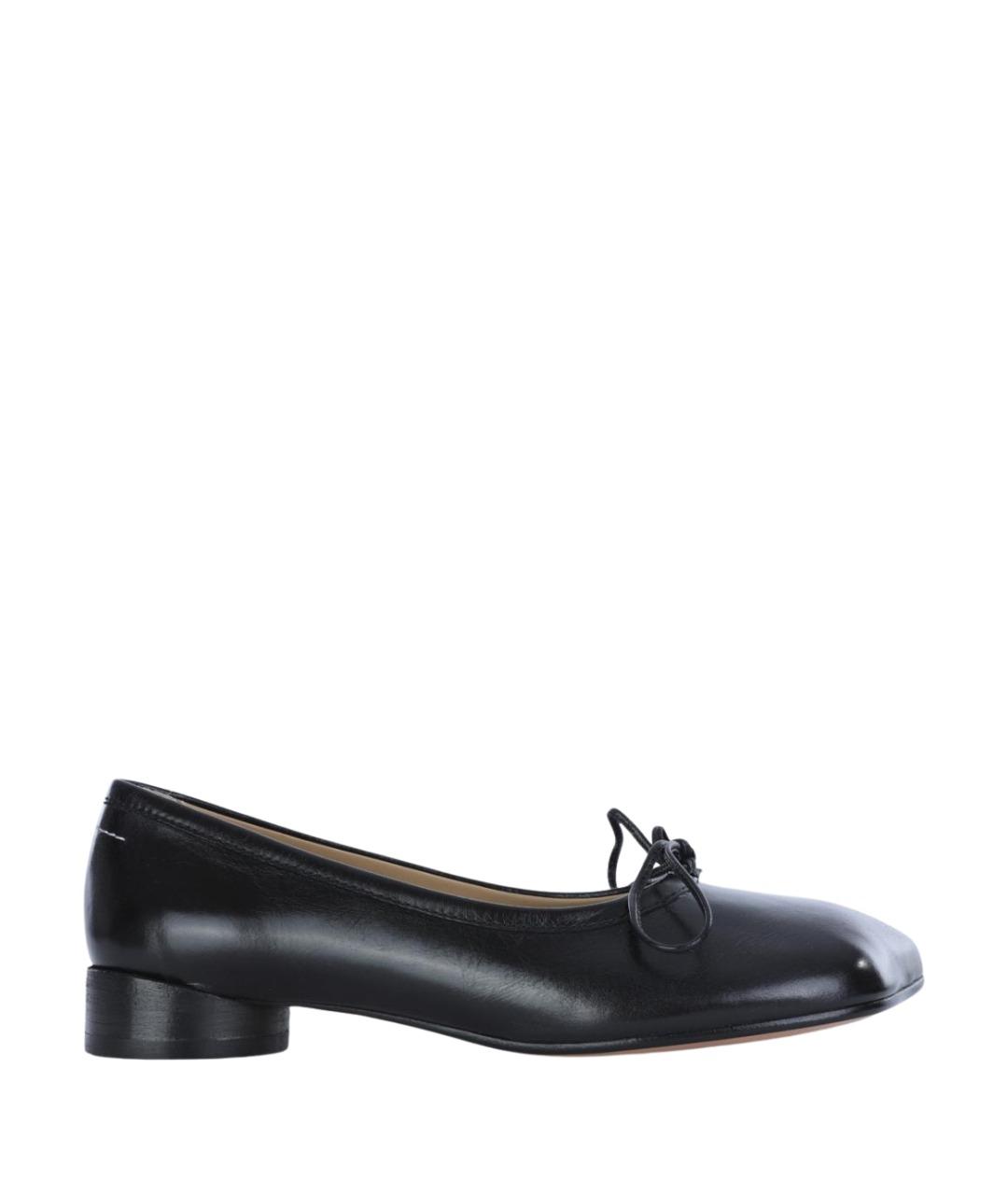 MM6 MAISON MARGIELA Черные кожаные туфли, фото 1