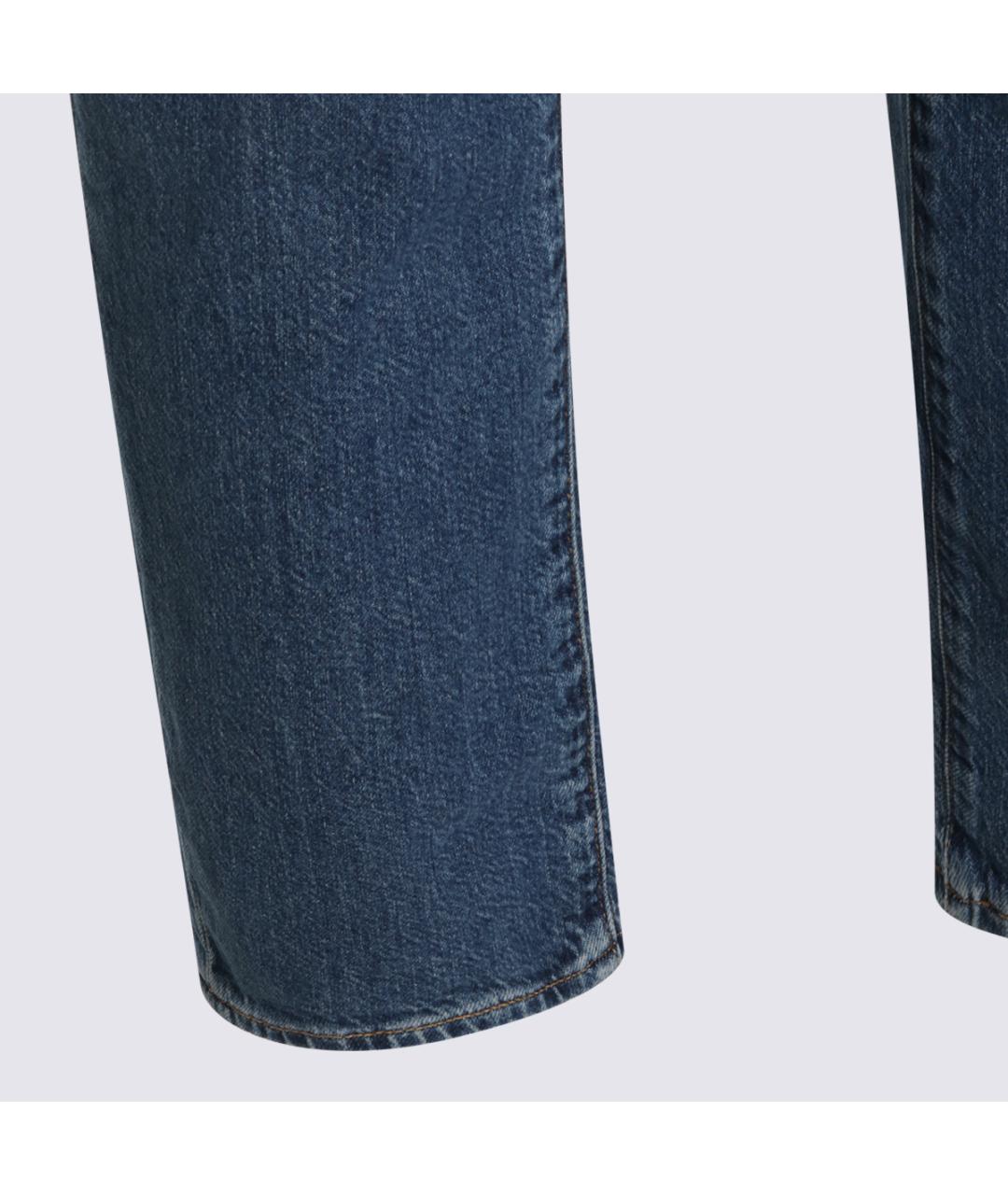 LEVI'S Синие хлопко-эластановые прямые джинсы, фото 4