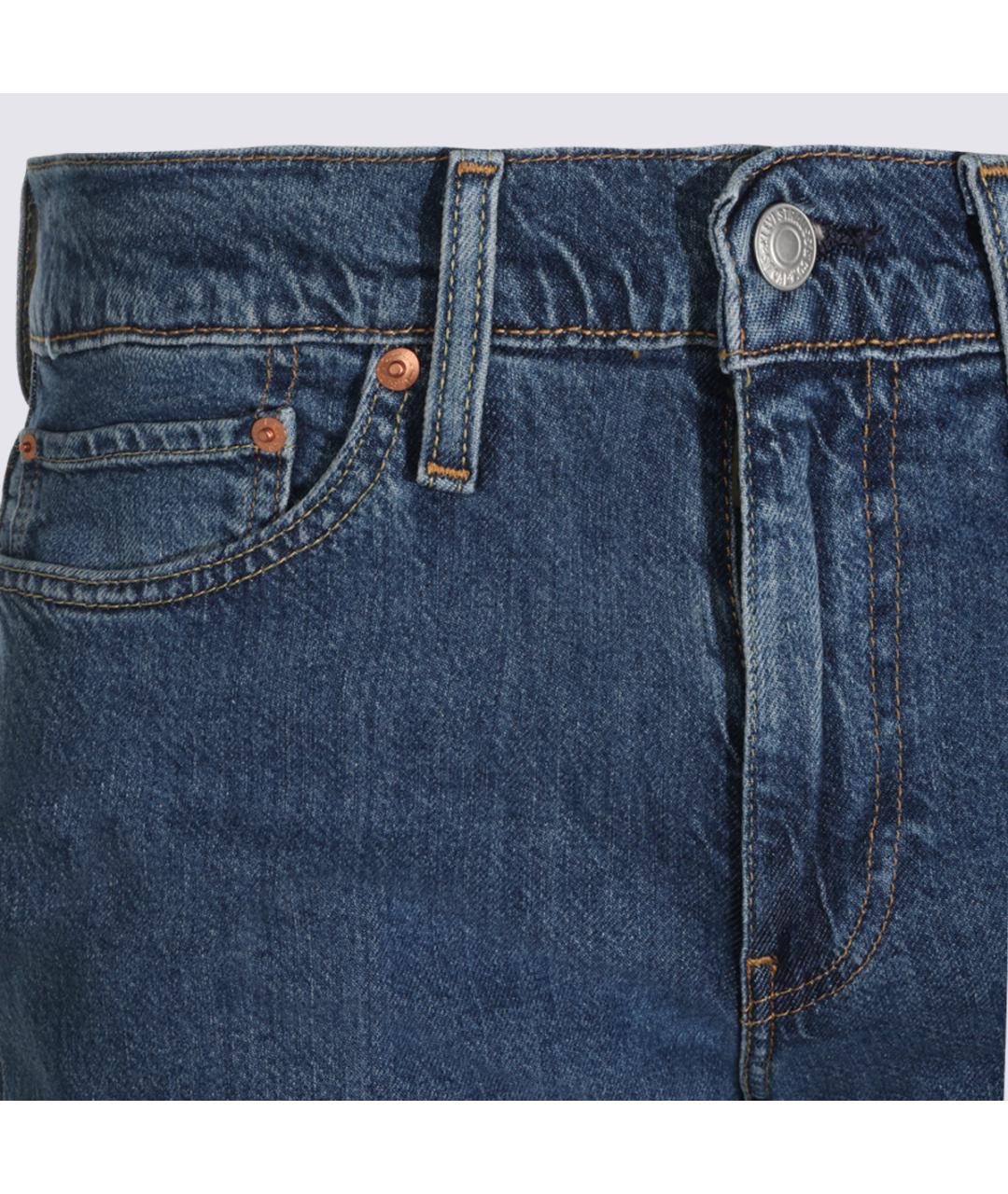LEVI'S Синие хлопко-эластановые прямые джинсы, фото 3