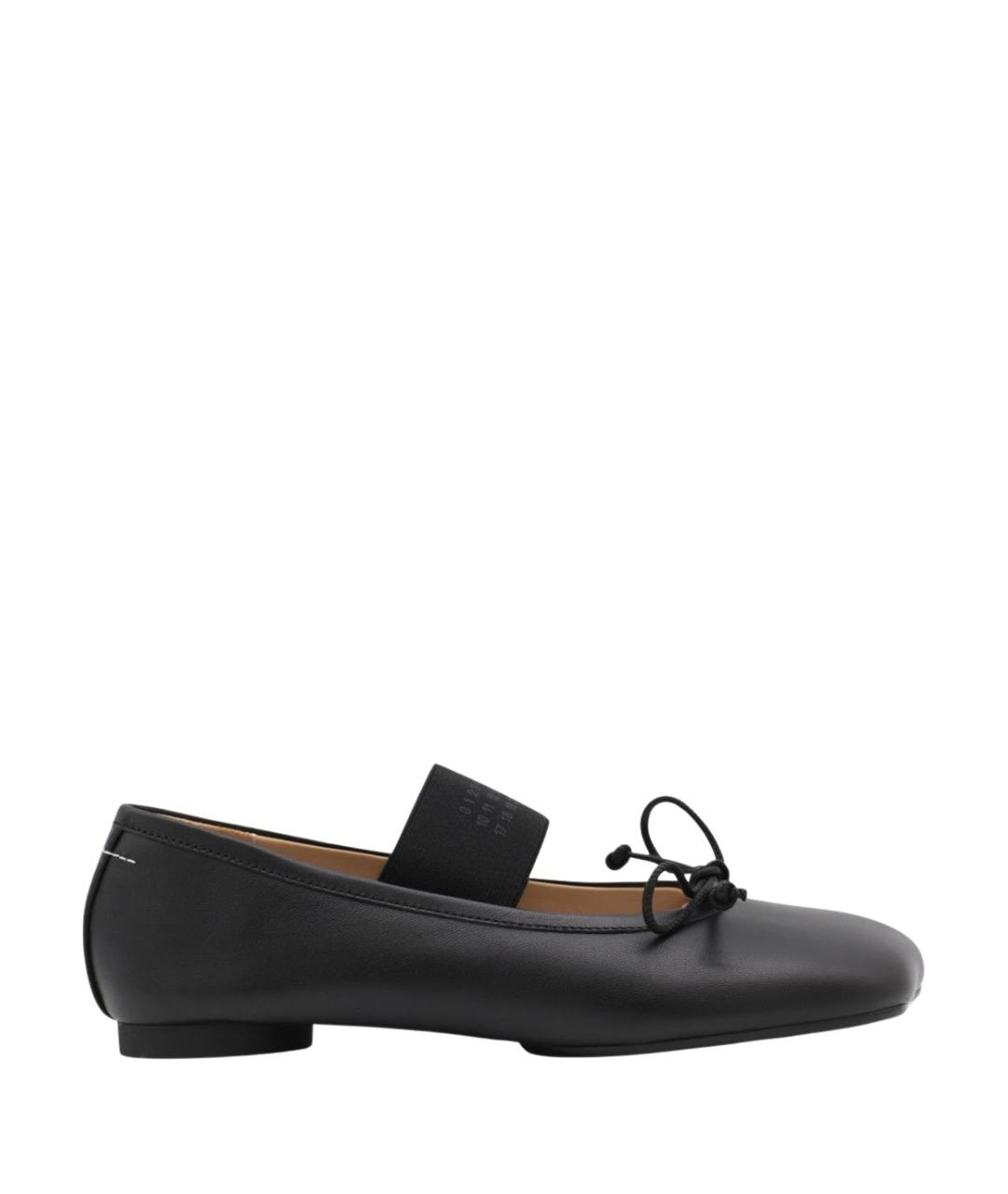 MM6 MAISON MARGIELA Черные кожаные балетки, фото 1