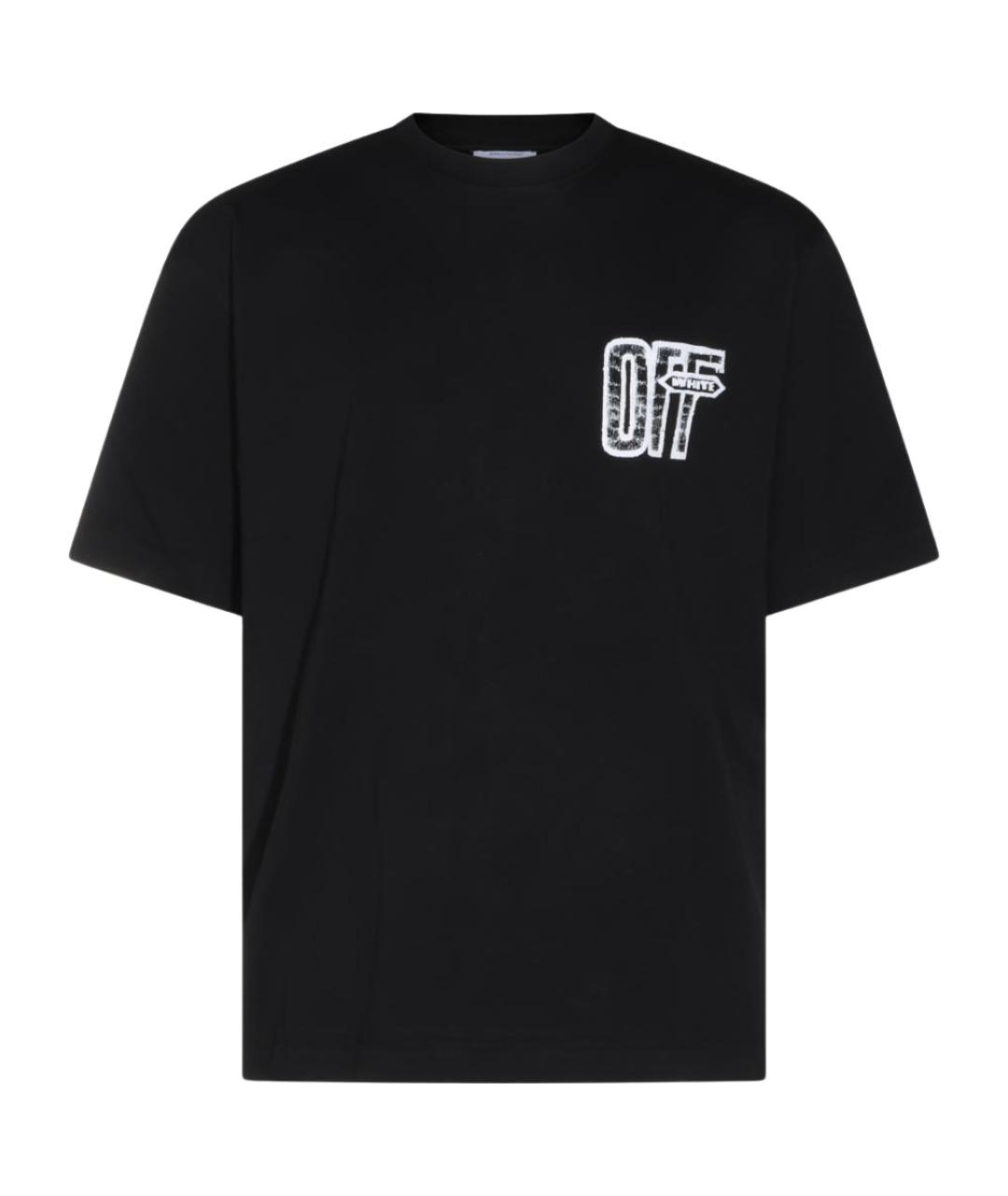 OFF-WHITE Черная хлопковая футболка, фото 1