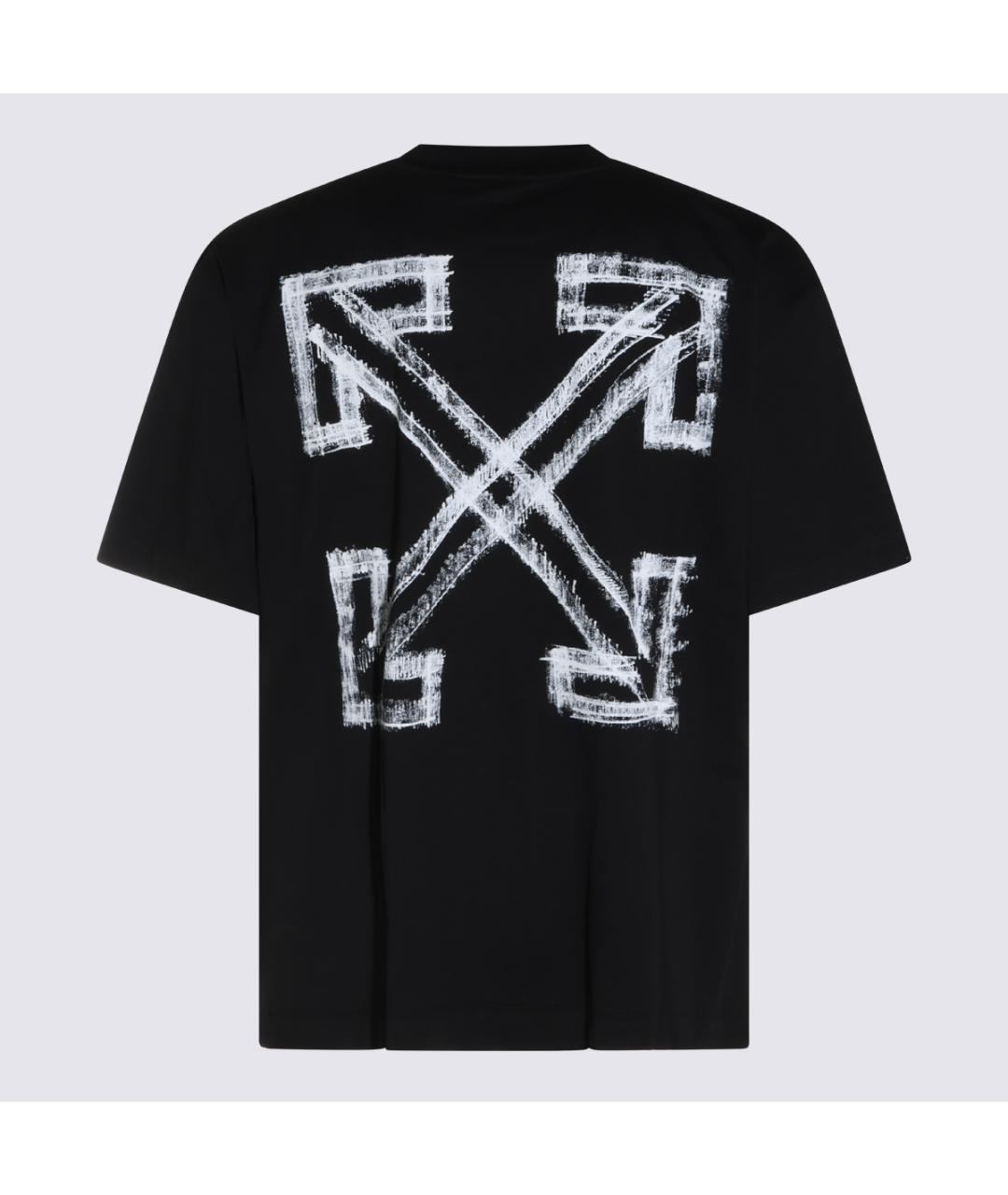 OFF-WHITE Черная хлопковая футболка, фото 2