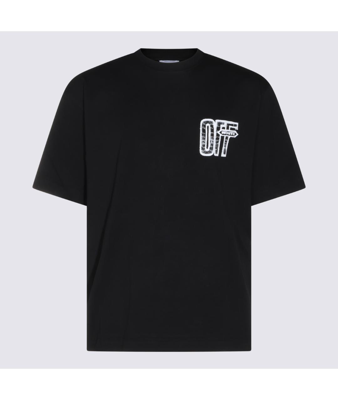 OFF-WHITE Черная хлопковая футболка, фото 4