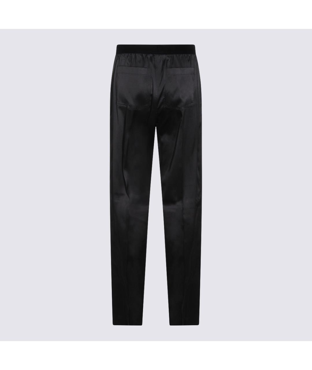 TOM FORD Черные шелковые прямые брюки, фото 2